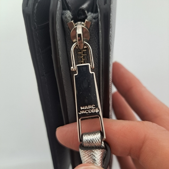 Marc Jacobs Utility Snapshot Mini Compact Leather Wallet Grey - Picture 14 of 14